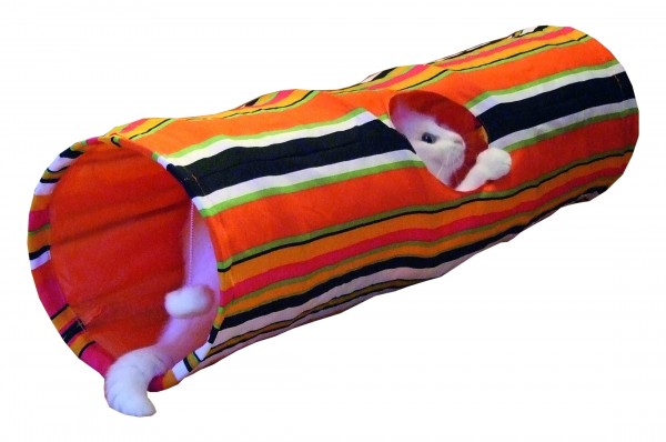 Katzentunnel Swish mit eingenähter Raschelfolie für riesigen Spielspaß, aus Nylon, 90 cm lang