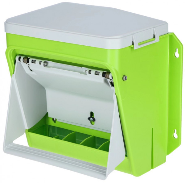 SmartCoop Futterautomat mit Schutzklappe für stetigen Zugang zu hygienisch einwandfreiem Futter