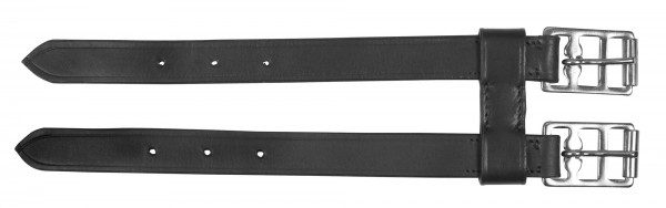 Sattelgurtverlängerung aus Leder, verlängert Ihren Sattelgurt um bis zu 27 cm , Farbe schwarz