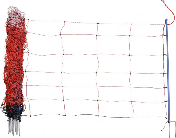 AKO OviNet Premium oranges Weidezaunnetz, Höhe des Netzes ohne Bodennagel 90 cm