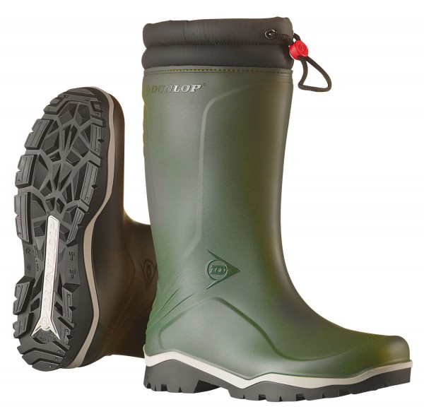 Winterstiefel Dunlop® Blizzard, warm gefütterte Arbeitsstiefel mit wasserdichten Stulpen und Kordelzug