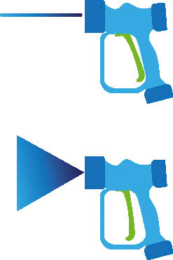 Reinigungsbrause mit Sturzbügel - variabel einstellbar Sprüh- oder Punktstrahl