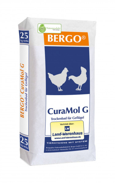 CuraMol G mit Kieselgur, natürliches Sandbad für Geflügel u.a., 100% Naturprodukt, Gesteinsmehl zur Stall- und Tierhygiene