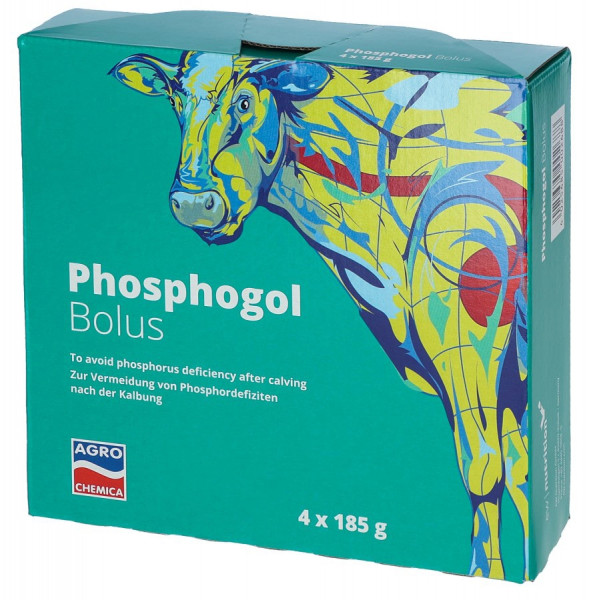 Bolus Phosphogol im 4er Pack, optimale Phosphorversorgung für Kühe