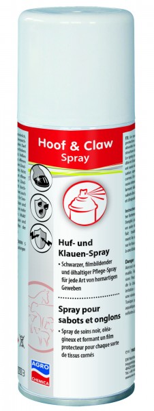 Hoof & Claw Spray Huf- und Klauenspray, schwarzes, ölhaltiges Pflegespray 