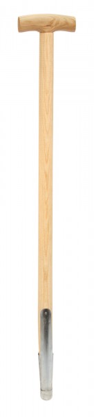 Spatengabelstiel aus Holz mit Schienenzwinge, für Durchmesser 36 mm