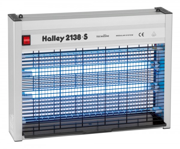 Fliegenvernichter Halley 2138-S, 2 x je 15 Watt Leistung, Aluminiumgehäuse