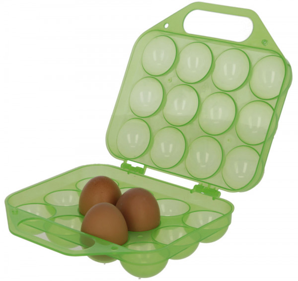 Eier-Transportbox für bis zu 12 Eier, wiederverwendbare Eierbox für einen sicheren Transport und Lagerung der Eier