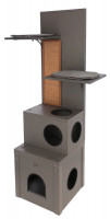 ECO-Katzenspielhaus Alex mit Höhlen, Liegeflächen und Kratzbrett ECO-Katzenspielhaus Alex mit Höhlen, Liegeflächen und Kratzbrett