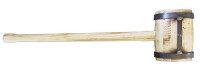 Holzschlegel mit angeschweißtem Flacheisen Holzschlegel mit angeschweißtem Flacheisen