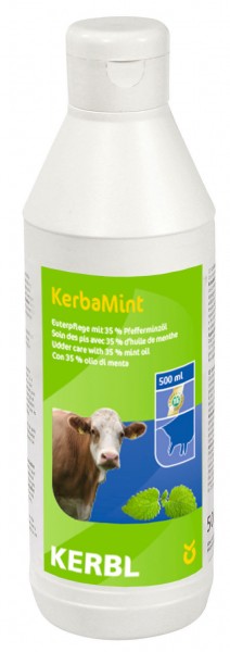 Euterpflegemittel KerbaMint 500 ml Flasche mit Pfefferminzoel