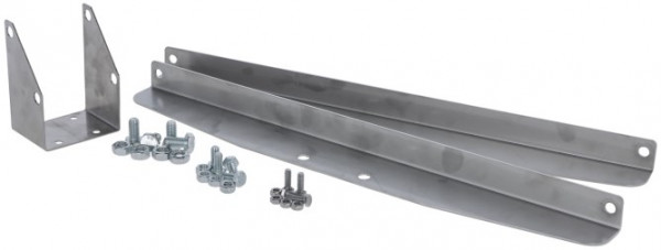 Metallbox-Montageset - Set besteht aus: 2 x Edelstahl Vertikalschiene, 1 x Edelstahl U-Halterung sowie 1 x Schraubenset