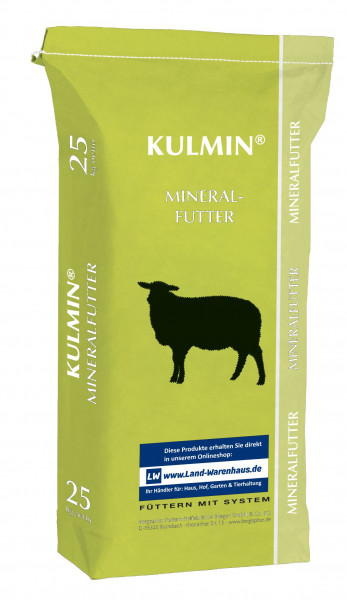 Neue Verpackung! Spezial Mineralfutter mit extra Selen, KULMIN Schafe Vital mit SECUSEplus im 25 kg Sack