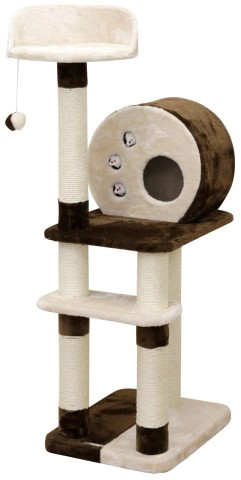 Kratzbaum Planet X mit 6 Sisalsäulen, 1 Höhle & 1 gepolsterter Liegeplatz