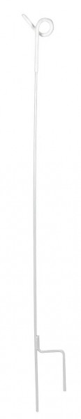 Ösen-Metallpfahl weißer Pfahl für den Weidezaunbau, Höhe 105 cm, Stab mit Doppelspitze 