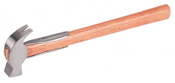 Hufbeschlaghammer in geschmiedeter Ausführung mit stahlverstärktem Holzstiel