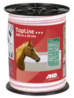 Weidezaunband TopLine, 200 m in weiß / pink Weidezaunband TopLine, 200 m in weiß / pink