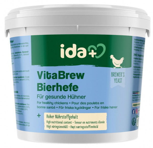 IdaPlus® Bierhefe VitaBrew im 1,5 kg Eimer, Ergänzungsfutter für Geflügel