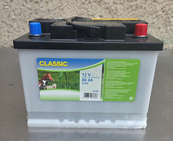 12 Volt Spezial Nass-Akku, 12 V / 80 Ah, die Lieferung erfolgt ohne Batteriesäure