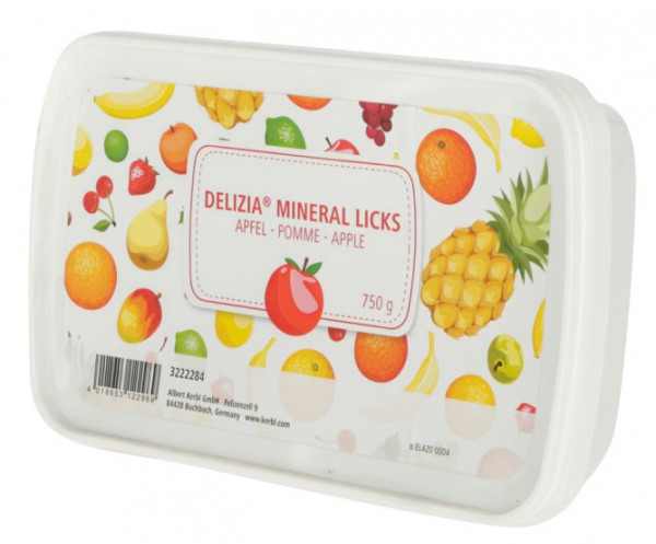 Delizia® Mineral Licks - Die kleine, leckere und gesunde Leckmasse ist ideal zur Belohnung, Apfel