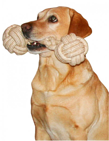 Hantel-Hundespielzeug aus natürlichem, robustem und widerstandsfähigem Material
