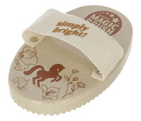 MagicBrush Kunststoffstriegel WaterLily mit Handschlaufe aus 100 % Baumwolle MagicBrush Kunststoffstriegel WaterLily mit Handschlaufe aus 100 % Baumwolle