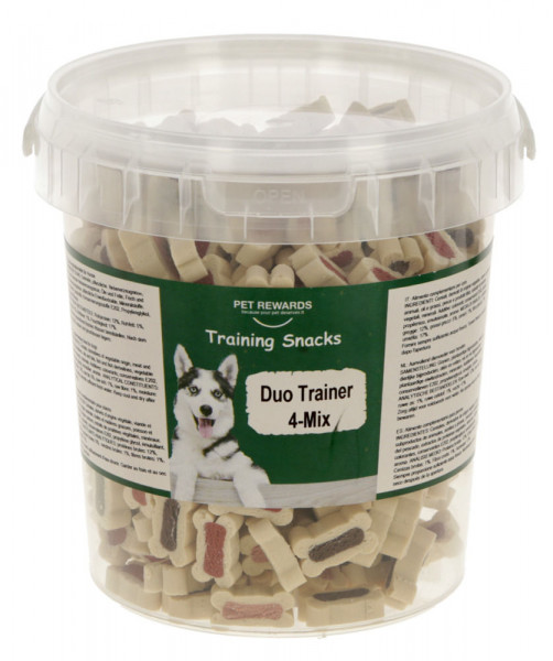 Pet Rewards Duo Trainer 4-Mix, Leckerlimischung für Hunde, 8 x 500 g Eimer