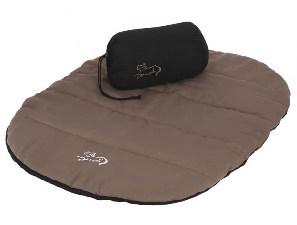 Reisekissen Traveller, praktisches Hundekissen für unterwegs, Farbe taupe