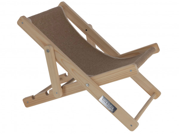 Der Katzenliegestuhl Beach ist ein stilvolles Katzenmöbel im Strandstuhl-Design