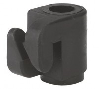 Nagelisolator aus schwarzem Kunststoff, Isolator zum Einhängen von Litzen und Drähte, Lieferung ohne Nägel Nagelisolator aus schwarzem Kunststoff, Isolator zum Einhängen von Litzen und Drähte, Lieferung ohne Nägel