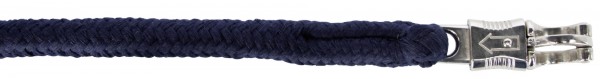 Baumwollstrick mit Panikhaken, dunkelblau, hochwertiger, geflochtener Baumwollführstrick