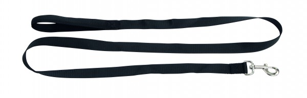 Leine Miami mit Softgriff aus stabilem Nylongewebe in schwarz, 180 cm lang