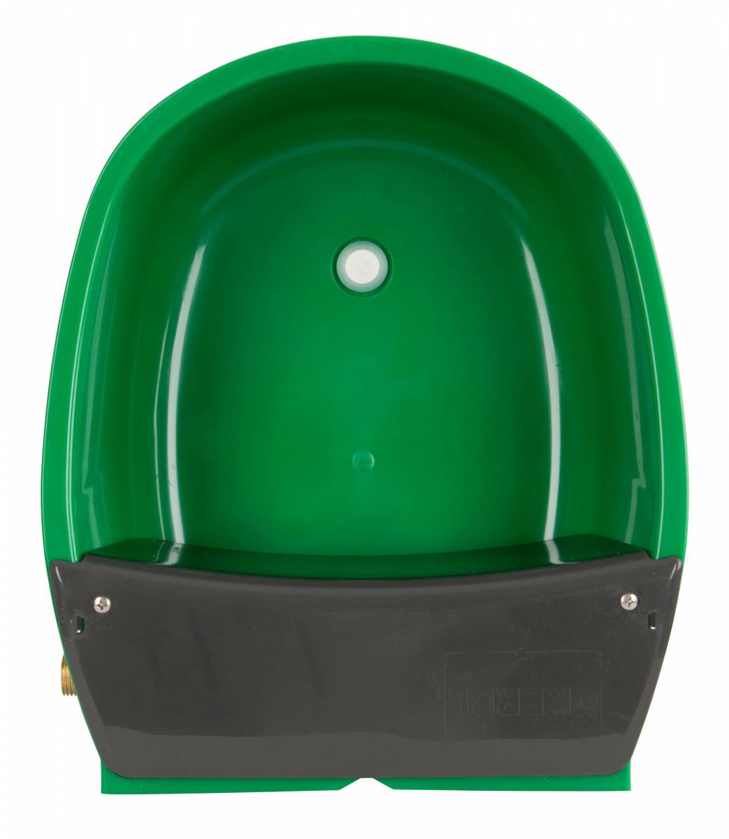 Produktbild von Kerbl Guss-Tränkebecken N20 – Niederdruck, Emaillierter Grauguss, Ø 225 Mm, 2,0 L Volumen – Für Wand- & Rohrmontage