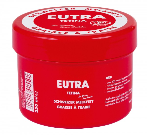Eutra Melkfett zur natürlichen Pflege von Zitzen, Euter und Haut, Inhalt 250 ml