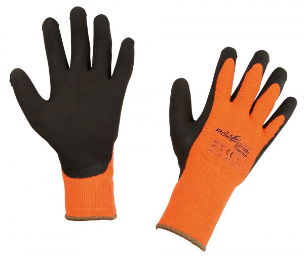 Winterhandschuh PowerGrab Thermo orange aus Polyester/Baumwolle mit wohligem Acrylfutter