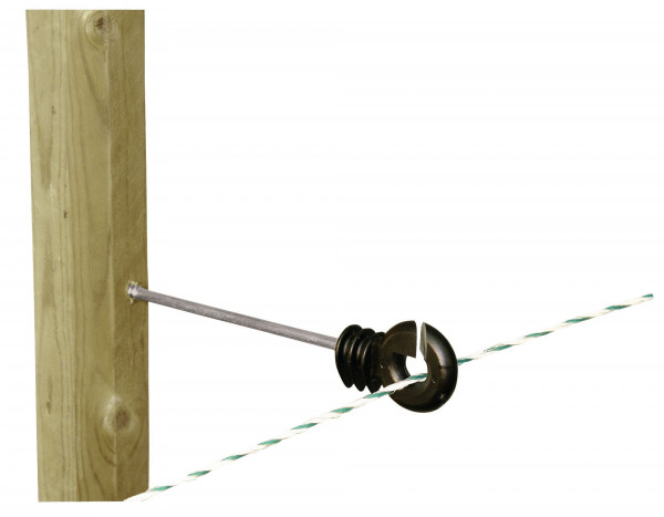 Langstiel-Ringisolator mit Gewinde für Holzpfosten