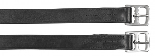 Steigbügelriemen aus Leder in der Farbe schwarz