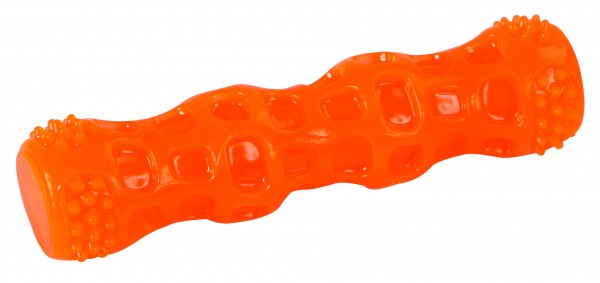 Spielstock ToyFastic Squeaky aus thermoplastischem Gummi, extrem robust und bissfest, 18 cm lang