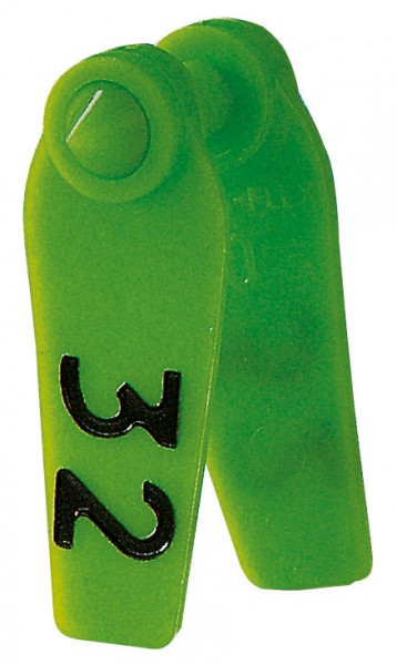 PrimaFlex Ohrmarken Größe 0, geprägt, Farbe grün