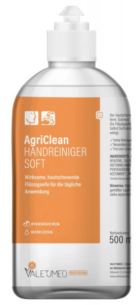 Handreiniger AgriClean Soft in der 500 ml Flasche