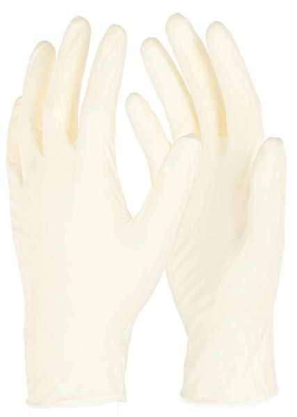 Einmalhandschuhe Latex Classic, 100 weiße Einweghandschuhe