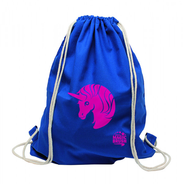 MagicBrush Bag Unicorn - aus bester Baumwollqualität, blau