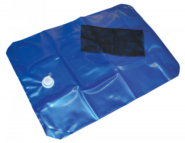 blauer Wassersack/ -behälter für Schubkarren H2GoBag mit Antirutschmatte