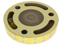 Katzenkratzbrett Jokey aus fester Wellpappe mit Glöckchen und CatNip-Füllung Katzenkratzbrett Jokey aus fester Wellpappe mit Glöckchen und CatNip-Füllung