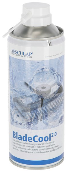 Aesculap BladeCool 2.0 ist ein hocheffektives, technisches Spray, das sofort kühlt, leicht ölt und reinigt.