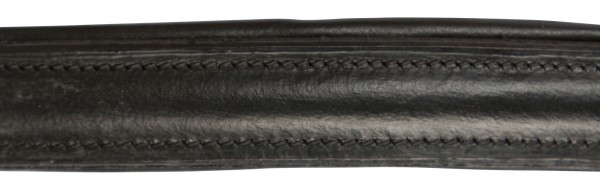 Englischer Trensenzaum Standard aus Leder, handgenäht, in der Farbe schwarz