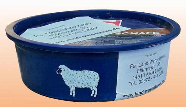 Bio Leckschale für Schafe, Mineralfuttermittel Leckmasse in praktischer Kunststoff-Schüssel, 10 kg Inhalt
