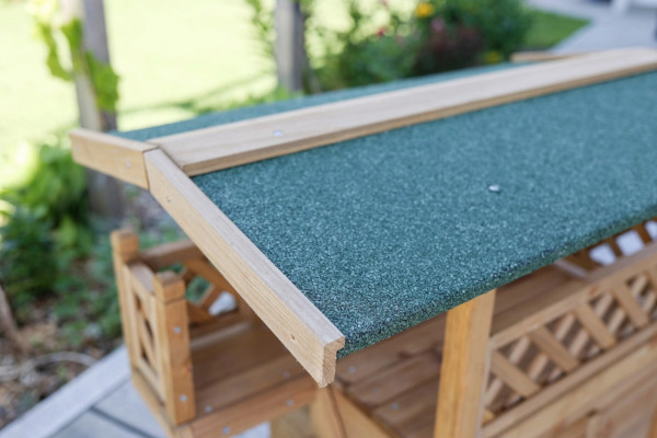 Katzenhaus Lodge mit wetterfestem Bitumen-Dach