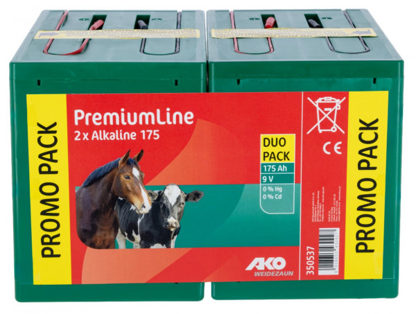 Doppelpack Alkaline Trockenbatterie 9 Volt, quecksilber und kadmiumfrei