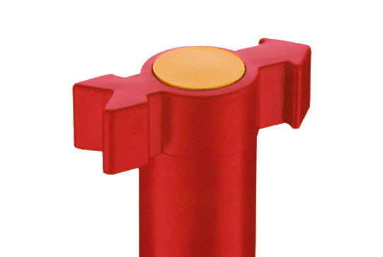 Ferkelschale Mini Hopper Pan mit Deckel und Handgriff in Pfeilform zur erleichterten Befestigung im Spaltenboden